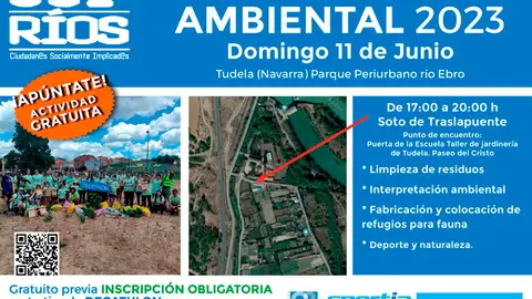 Voluntariado Ambiental &lsquo;CSI R&iacute;os&rsquo; 2023 en Tudela