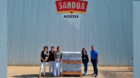 Aceites Sandua donaci&oacute;n Banco de Alimentos de Navarra