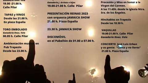 Programa de las Fiestas del Carmen 2023 en Mall&eacute;n
