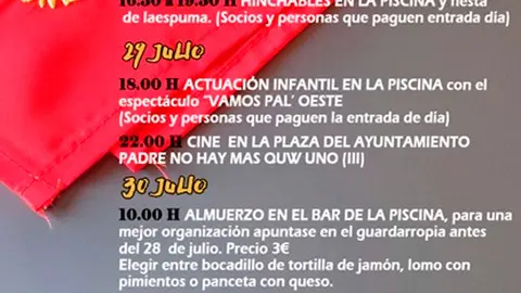 Programa Prefiestas patronales en honor a Santiago Ap&oacute;stol 2023 en Funes