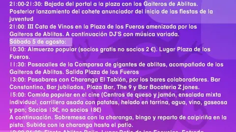 Programa de Fiestas de la juventud 2023 en Ablitas