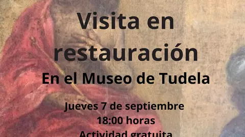 Visita en restauraci&oacute;n en Tudela a dos lienzos barrocos de Vicente Berdus&aacute;n