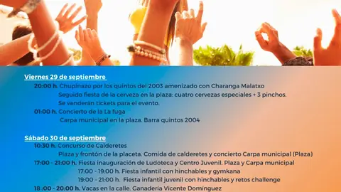 Programa de las Fiestas de la Juventud 2023 en Cadreita