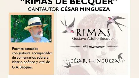 Concierto en Tarazona &lsquo;Rimas de B&eacute;cquer&rsquo; a cargo del cantautor C&eacute;sar Mingueza
