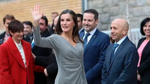 La Reina Letizia a su llegada a Tudela