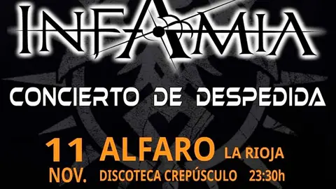 Concierto en Alfaro de despedida de Infamia