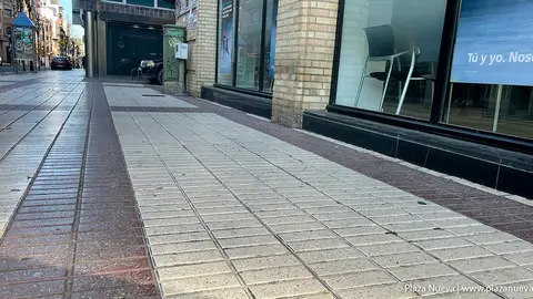 Pavimento de la Avenida Zaragoza de Tudela