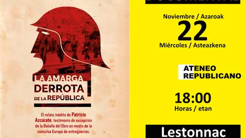 Presentaci&oacute;n en Tudela del documental &lsquo;La amarga derrota de la Rep&uacute;blica&rsquo;