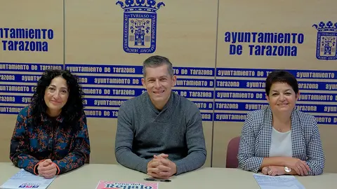 Utrilla, Docando y Tarazona en la presentaci&oacute;n de la campa&ntilde;a de Navidad en Tarazona