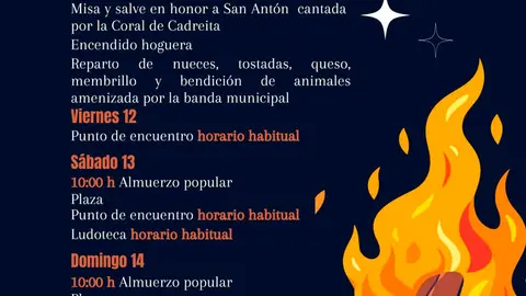 Programa de Fiestas de San Ant&oacute;n 2024 en Cadreita