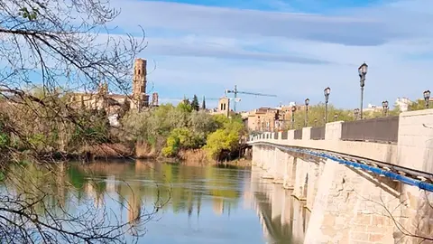 Tudela desde el puente del Ebro