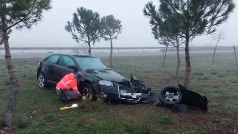 La Polic&iacute;a Foral investiga las causas del suceso que moviliz&oacute; importantes recursos de emergencia en el PK 34.2 de la NA-115