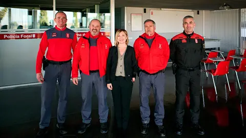 El inspector Sergio Pintre, el comisario &Aacute;ngel Fern&aacute;ndez, la consejera Amparo L&oacute;pez, el comisario Jos&eacute; Luis Calvillo y el comisario Miguel &Aacute;ngel Vicente