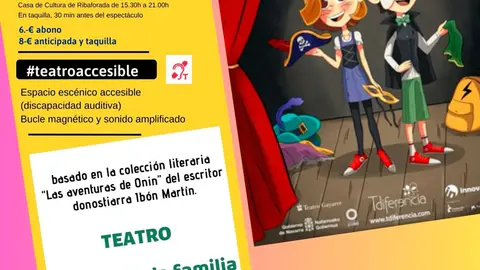 Teatro familiar en Ribaforada &lsquo;Onin y el misterio del teatro&rsquo;