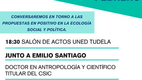 Presentaci&oacute;n en Tudela del libro &lsquo;Contra el mito del colapso ecol&oacute;gico&rsquo; de Emilio Santiago