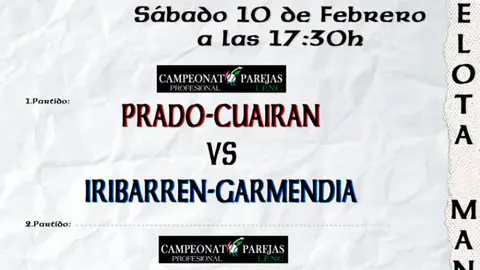 Partidos en Ribaforada de Pelota Mano