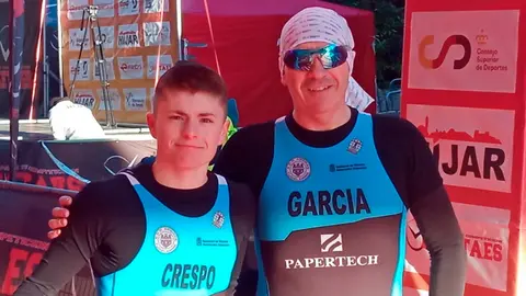 Alejandro Crespo y Jos&eacute; Luis Garc&iacute;a, del SDR Arenas Triatl&oacute;n