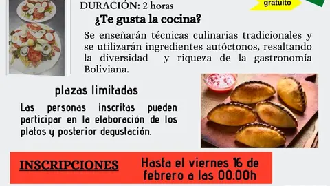 Taller en Ribaforada de Cocina Boliviana