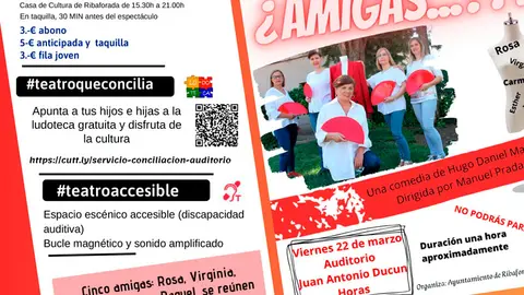 Teatro en Ribaforada &lsquo;&iquest;Amigas &rsquo;