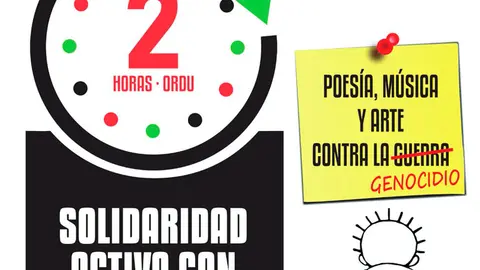 Acto en Tudela de solidaridad activa con Gaza con poes&iacute;a, m&uacute;sica y arte