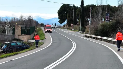 El conductor fue trasladado al Hospital de Tudela y posteriormente al Complejo Hospitalario de Navarra