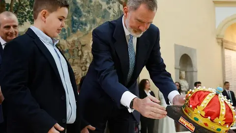 El Rey Felipe VI junto a Santiago Arellano en Que es un Rey para t&iacute;