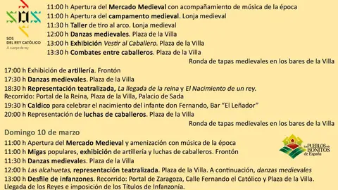 Jornadas medievales &lsquo;El nacimiento de un Rey&rsquo; 2024 en Sos del Rey Cat&oacute;lico