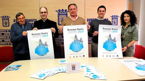 Presentaci&oacute;n de la Semana Santa de Tarazona con Jos&eacute; Luis Lasheras, Miguel Antonio Franco, Tono Jaray, Pablo Escribano e Inmaculada Soria