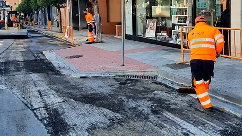 Asfaltado de calles en Tudela