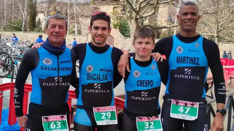 Agust&iacute;n Salvatierra, Sicilia, Adri&aacute;n Villafranca, Alejandro Crespo y Nathanael&nbsp;Martinez del SDR Arenas