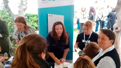 Rebeca P&eacute;rez Campo en la firma de libros que tuvo lugar en Madrid