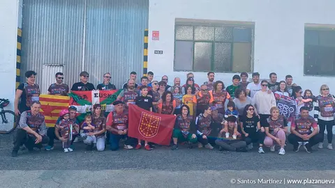 Algunos de los participantes en la Korrika de Murchante