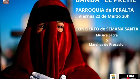 Concierto de Semana Santa en Peralta &lsquo;M&uacute;sica Sacra y Marchas de Procesi&oacute;n&rsquo; a cargo de la banda El Pretil