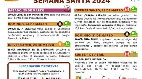 Programa de la Semana Santa Tur&iacute;stica 2024 en Falces
