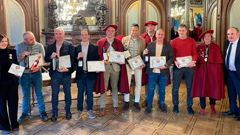 Los galardonados en la entrega de premios del XXXIII Concurso de Calidad de vinos con D.O. Navarra