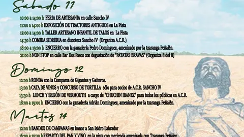 Programa de las Fiestas de San Isidro 2024 en Funes
