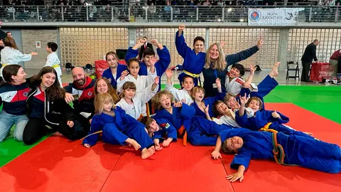 Marco Urru, Marco Viela, Laia Zueco y Sof&iacute;a Moya (Judo Club Ribera Navarra) se proclamaron Campeones de Navarra de Judo