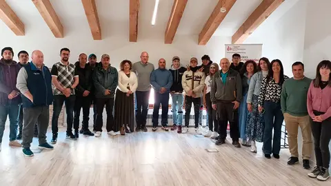 Participantes y organizadores del Taller de Formaci&oacute;n y Empleo de la FLC de Navarra en Villafranca