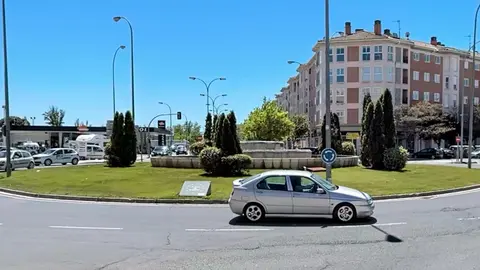 Glorieta de la Plaza de Europa en Tudela