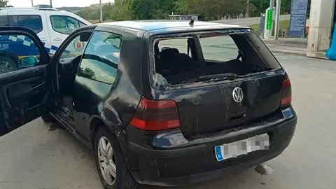 Veh&iacute;culo implicado en el accidente de Falces