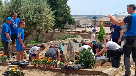 Jard&iacute;n colaborativo en Marracos