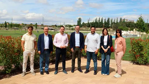 Visita a las obras de las piscinas cubiertas del CDM Clara Campoamor