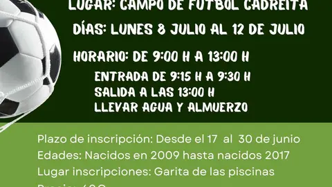 Campus Verano de F&uacute;tbol 2024 en Cadreita