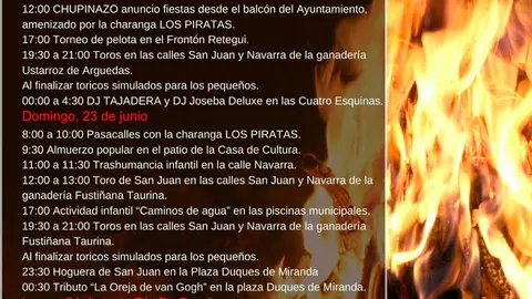 Programa de las Fiestas de San Juan 2024 en Cortes