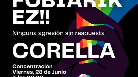 Concentraci&oacute;n en Corella por la agresi&oacute;n LGTBI+f&oacute;bica