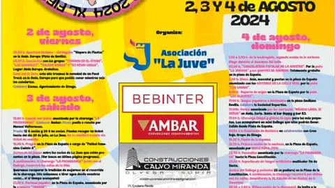 Programa de las Fiestas de la juventud 2024 en &Oacute;lvega