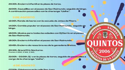 Programa de las Fiestas de la juventud 2024 en Fitero