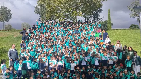 Todos los alumnos de E. Primaria en el Parque del Queiles