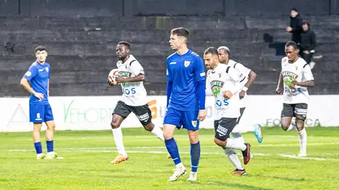 Akoto, tras un centro al segundo palo, logr&oacute; el empate para el CD Tudelano