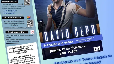 Espect&aacute;culo &lsquo;No cruces los brazos&rsquo; con David Cepo